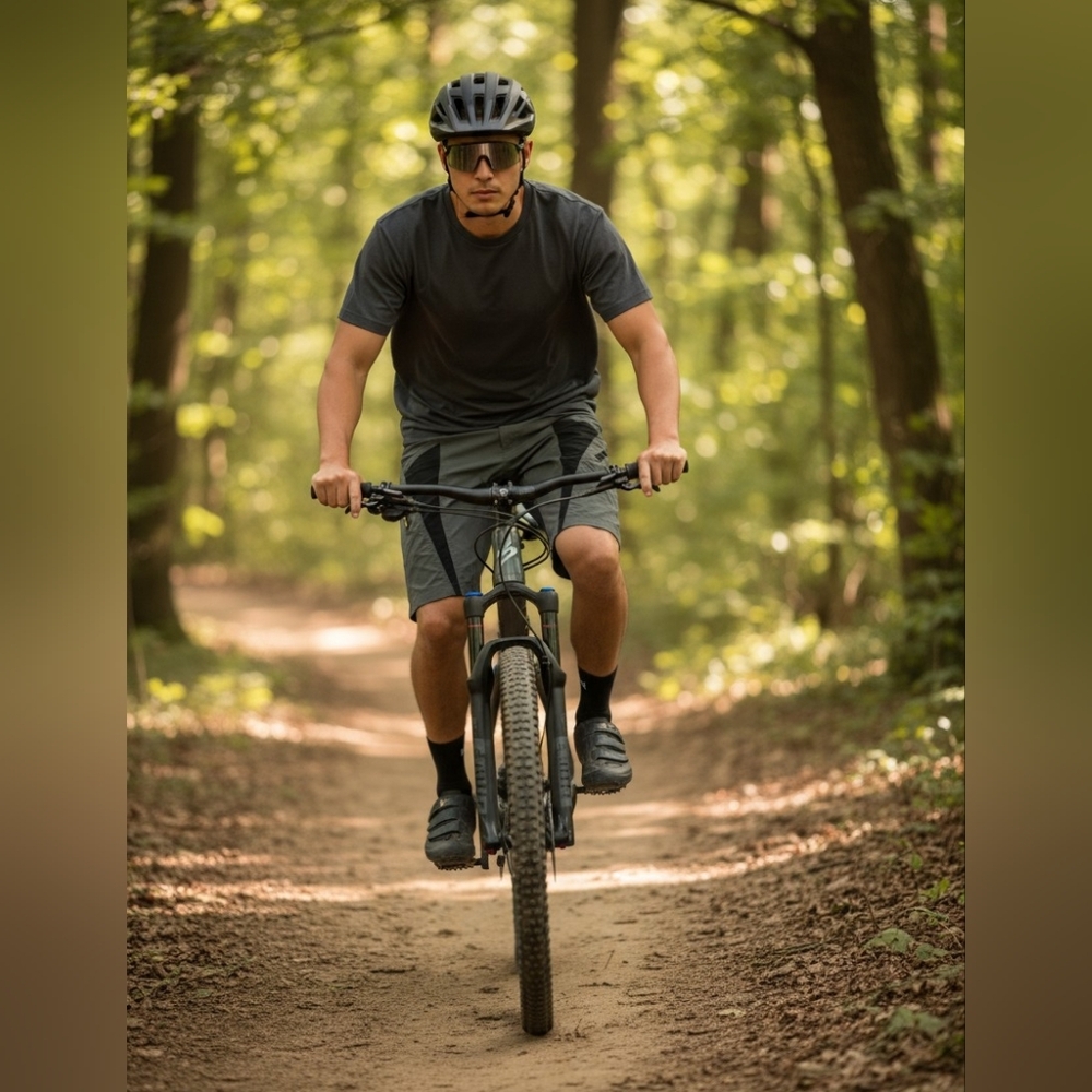 Womic Cycling Shorts Mens Padded Bike Shorts Gray MTB Size L